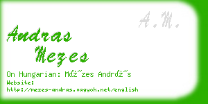 andras mezes business card